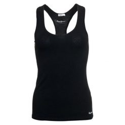 Pepe Jeans Damska Bluzka Vanaya S Czarny. Czarne koszulki damskie Pepe Jeans, s, bez wzorów, z jeansu, bez kołnierzyka, bez rękawów. Za 88,90 zł.