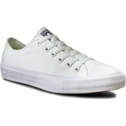 Trampki CONVERSE - Ct II Ox 150154C White/White/Navy. Białe półbuty damskie marki Converse, bez wzorów, z gumy, bez zapięcia. W wyprzedaży za 239,00 zł.