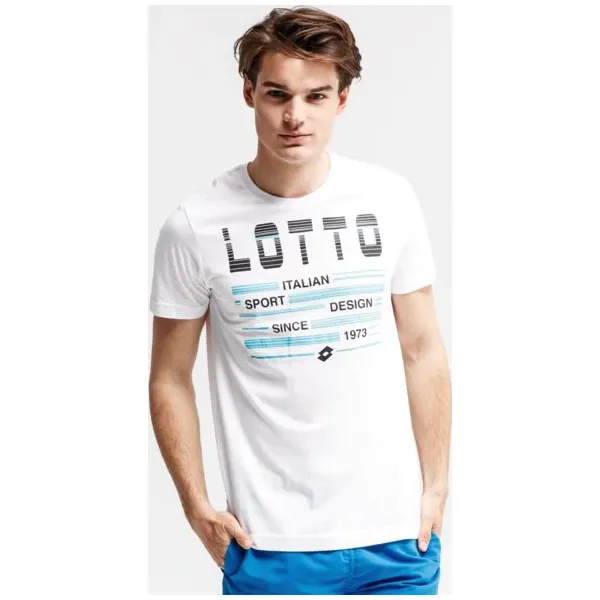 Lotto Koszulka Ss L73 V Logo Plus Js , biały, rozmiar L. Białe koszulki męskie Lotto, m, bez wzorów, z bawełny, klasyczne, z okrągłym kołnierzem, bez rękawów. Za 59,99 zł.