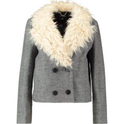 Bomberki damskie: Topshop CROP FUR COLLAR CROP Kurtka wiosenna grey marl