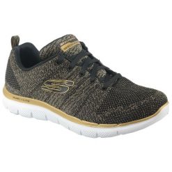 Skechers Flex Appeal 2.0 12771-Bkgd 36 Czarne. Czarne buty sportowe damskie marki Skechers, bez wzorów, z tkaniny, sportowe. W wyprzedaży za 229,99 zł.