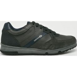 Geox - Buty. Szare buty sportowe męskie Geox, ze skóry, na sznurówki. W wyprzedaży za 199,90 zł.