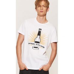 T-shirt z zabawnym nadrukiem - Biały. Białe t-shirty męskie z nadrukiem marki House, s. Za 39,99 zł.