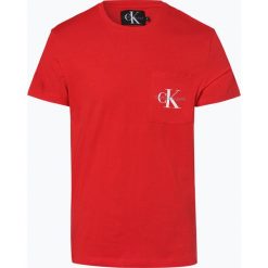 Calvin Klein Jeans - T-shirt męski, czerwony. Czerwone t-shirty męskie marki Calvin Klein Jeans, s, bez wzorów, z jeansu, bez kołnierzyka. Za 129,95 zł.