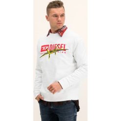 Bluza Diesel Felpa 00S030 0EAXH. Białe bluzy męskie Diesel, s, bez wzorów, z bawełny, bez kołnierzyka, bez rękawów, bez kaptura. W wyprzedaży za 279,00 zł.