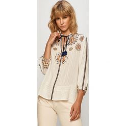 Desigual - Bluzka. Niebieskie bluzki damskie Desigual, s, bez wzorów, z wiskozy, casualowe, bez kołnierzyka, bez rękawów. Za 359,90 zł.
