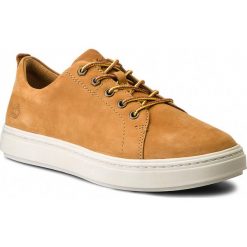 Sneakersy TIMBERLAND - Londyn Simple Oxford A1O49B Wheat. Żółte półbuty damskie Timberland, na co dzień, bez wzorów, ze skóry, bez obcasa, na płaskiej podeszwie, bez zapięcia. W wyprzedaży za 329,00 zł.