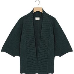 Kardigany damskie: Kardigan w kolorze ciemnozielonym