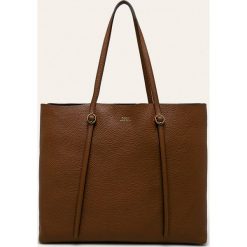 Polo Ralph Lauren - Torebka skórzana. Pomarańczowe torby damskie na zakupy Polo Ralph Lauren, bez wzorów, ze skóry, na ramię, duże, bez dodatków. W wyprzedaży za 1299,00 zł.