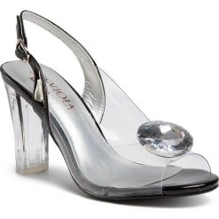 Sandały SCA'VIOLA - G-17 Black. Białe klapki damskie Sca'viola, bez wzorów, ze skóry ekologicznej, bez obcasa, na obcasie. Za 279,00 zł.