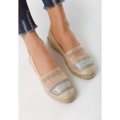 Beżowe Espadryle Siblinghood. Brązowe espadryle damskie Born2be, z aplikacjami, bez obcasa, na płaskiej podeszwie. Za 59,99 zł.