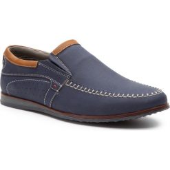 Półbuty LANETTI - MYL8100-1 Cobalt Blue. Niebieskie półbuty męskie Lanetti, na co dzień, bez wzorów, ze skóry ekologicznej, eleganckie, bez zapięcia. Za 99,99 zł.