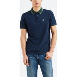 Koszulka polo "Breaker Logo" w kolorze granatowym. Niebieskie koszulki polo marki Levi's®, m, z haftami, z bawełny. W wyprzedaży za 86,95 zł.