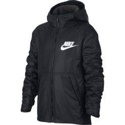 Kurtki chłopięce: Nike Kurtka chłopięca Sportswear Lined Fleece Junior czarna r. M (856195-010)