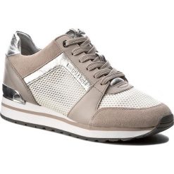 Sneakersy MICHAEL MICHAEL KORS - Billie Trainer 43S7BIFS1D Cement. Brązowe półbuty damskie marki MICHAEL Michael Kors, bez wzorów, z zamszu, bez obcasa, na obcasie, bez zapięcia. W wyprzedaży za 619,00 zł.