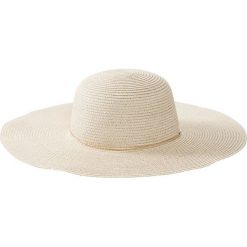 Kapelusz słomkowy bonprix naturalno-złoty kolor. Brązowe rękawiczki damskie bonprix, na lato, bez wzorów. Za 54,99 zł.