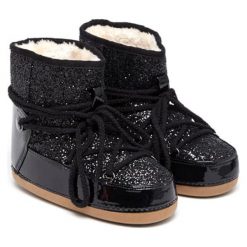 Buty zimowe damskie: Śniegowce w kolorze czarnym