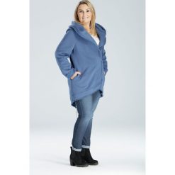 Niebieska bluza z kapturem oversize duże rozmiary PLUS SIZE JESIEŃ. Niebieskie bluzy damskie Moda Size Plus Iwanek, na jesień, plus size, bez wzorów, z bawełny, z długim rękawem, długie, z kapturem. Za 169,00 zł.
