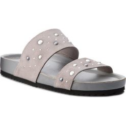 Klapki HISPANITAS - Santori HV86807 Vapor. Szare klapki damskie Hispanitas, bez wzorów, ze skóry, bez obcasa. W wyprzedaży za 249,00 zł.