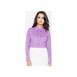 Bluzka M001 Fiolet. Fioletowe bluzki longsleeves marki FIGL, m, z bawełny. Za 76,00 zł.