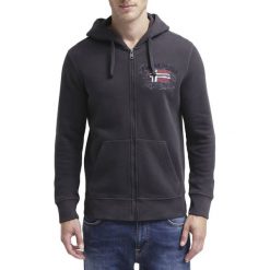 Bluza w kolorze brązowym. Pomarańczowe bluzy męskie Napapijri, m, z aplikacjami, z kapturem, bez rękawów, z kapturem. W wyprzedaży za 349,95 zł.