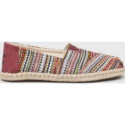 Toms - Espadryle Global Woven. Szare espadryle damskie marki Toms, bez wzorów, z materiału, bez obcasa. Za 259,90 zł.
