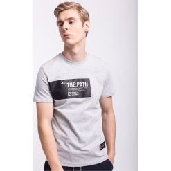 T-shirty męskie: T-shirt męski TSM207 - jasny szary melanż