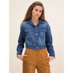 Kurtka jeansowa Pinko Jade Boxy PE 20 PDEN 1J10EC Y5X8. Niebieskie kurtki damskie Pinko, bez wzorów, z bawełny, bez kaptura. W wyprzedaży za 899,00 zł.