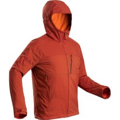 Kurtka Softshell trekkingowa - TREK 900 WINDWARM męska. Pomarańczowe kurtki męskie FORCLAZ, xl, bez wzorów, z elastanu, bez kaptura. Za 299,99 zł.