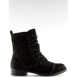 Botki sznurowane workery czarne W312 Black. Czarne botki damskie ButyModne, klasyczne, przed kolano, na wysokim obcasie, na sznurówki. W wyprzedaży za 79,00 zł.