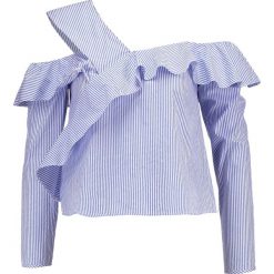Bluzki damskie: Miss Selfridge Petite STRIPE RUFFLE DETAIL Bluzka blue stripe
