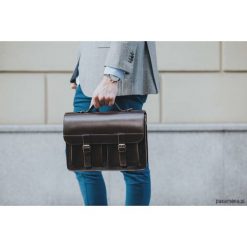 Aktówki męskie: Plecak torba na ramię teczka 3w1 skórzana