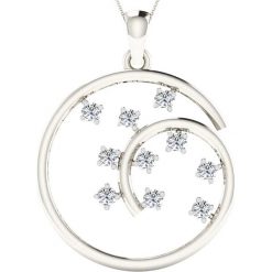 Srebrny naszyjnik z zawieszką z diamentem - dł. 40 cm. Szare naszyjniki damskie Vittoria Jewels, z diamentem, srebrne. W wyprzedaży za 389,95 zł.