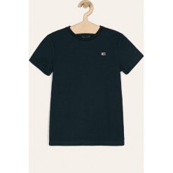 Tommy Hilfiger - T-shirt dziecięcy 128-176 cm. Niebieskie t-shirty chłopięce TOMMY HILFIGER, z aplikacjami, z bawełny, bez rękawów. Za 179,90 zł.