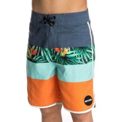 Spodenki kąpielowe z nadrukiem 8 - 16 lat. Brązowe kąpielówki chłopięce marki Rip Curl, w kolorowe wzory. Za 176,36 zł.