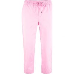 Spodnie 3/4 z wiązanym paskiem bonprix jasnoróżowy kryształowy. Różowe spodnie damskie bonprix. Za 37,99 zł.
