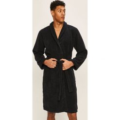Emporio Armani - Szlafrok. Niebieskie szlafroki męskie Emporio Armani, xl, bez wzorów, z bawełny, bez rękawów, z kapturem. W wyprzedaży za 649,90 zł.