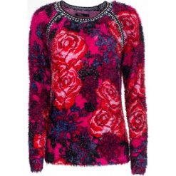 Desigual sweter damski Peony S, czerwony. Czerwone swetry damskie Desigual, s, bez wzorów, z materiału, bez rękawów, bez kaptura. W wyprzedaży za 239,00 zł.