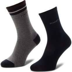 Zestaw 2 par wysokich skarpet damskich JOOP! - Tape 760.065 Grey Mel. 2300M. Szare skarpetki damskie JOOP!, bez wzorów, z elastanu. Za 69,00 zł.