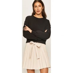 Answear - Bluza. Czarne bluzy damskie ANSWEAR, s, bez wzorów, z bawełny, bez rękawów, bez kaptura. W wyprzedaży za 79,90 zł.