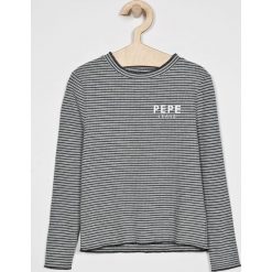 Pepe Jeans - Bluzka dziecięca 128-176 cm. Szare bluzki dziewczęce Pepe Jeans, z nadrukiem, z elastanu, z okrągłym kołnierzem, bez rękawów, bez kaptura. W wyprzedaży za 79,90 zł.