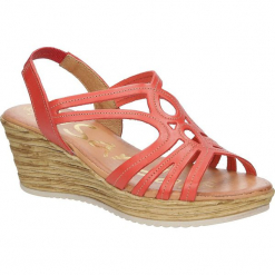 Sandały skórzane na koturnie Oh My Sandals 3480. Brązowe sandały damskie marki Maciejka. Za 129,99 zł.