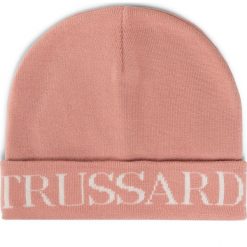 Czapka TRUSSARDI JEANS - Beanie Logo 59Z00248 P722. Różowe czapki damskie Trussardi Jeans, na zimę, bez wzorów, z poliesteru. Za 229,00 zł.
