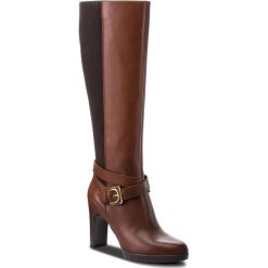 Kozaki GEOX - D Annya H. F D84AEF 00043 C0013 Brown. Pomarańczowe kozaki damskie Geox, ze skóry ekologicznej, bez obcasa, na obcasie, bez zapięcia. W wyprzedaży za 499,00 zł.