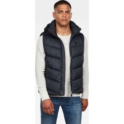 G-Star Raw - Bezrękawnik puchowy. Niebieskie kurtki męskie G-Star RAW, m, bez wzorów, z poliesteru, retro, krótkie, z kapturem. W wyprzedaży za 499,90 zł.