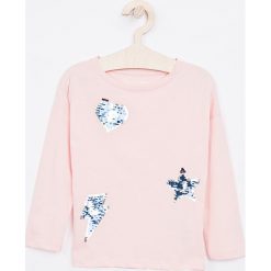 Pepe Jeans - Bluzka dziecięca Carmen 104-180 cm. Różowe bluzki dziewczęce Pepe Jeans, z nadrukiem, z bawełny, z okrągłym kołnierzem, bez rękawów, bez kaptura. W wyprzedaży za 89,90 zł.