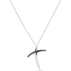 RABAT Naszyjnik - złoto 750, Czarny brylant 0,12ct,pomarańczowy szafir. Żółte naszyjniki męskie W.KRUK, z szafirem, złote. W wyprzedaży za 3073,00 zł.