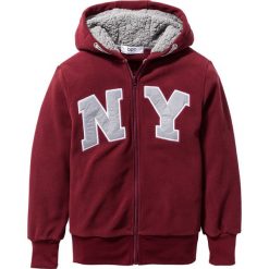 Bluzy chłopięce: Bluza z polaru z aplikacją bonprix bordowy