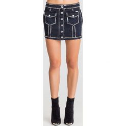 SPÓDNICA JEANSOWA LIU JO. Czarne spódniczki damskie z elastanu, mini, dopasowane. Za 449,40 zł.