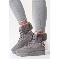 Ciemnoszare Śniegowce Stop The Rain. Szare buty zimowe damskie vices. Za 59,99 zł.